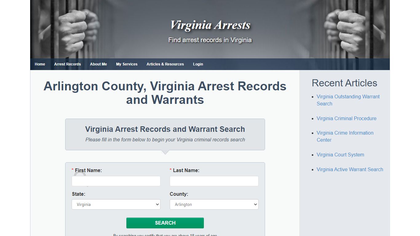 Arlington County, Virginia Arrest Records and Warrants ...